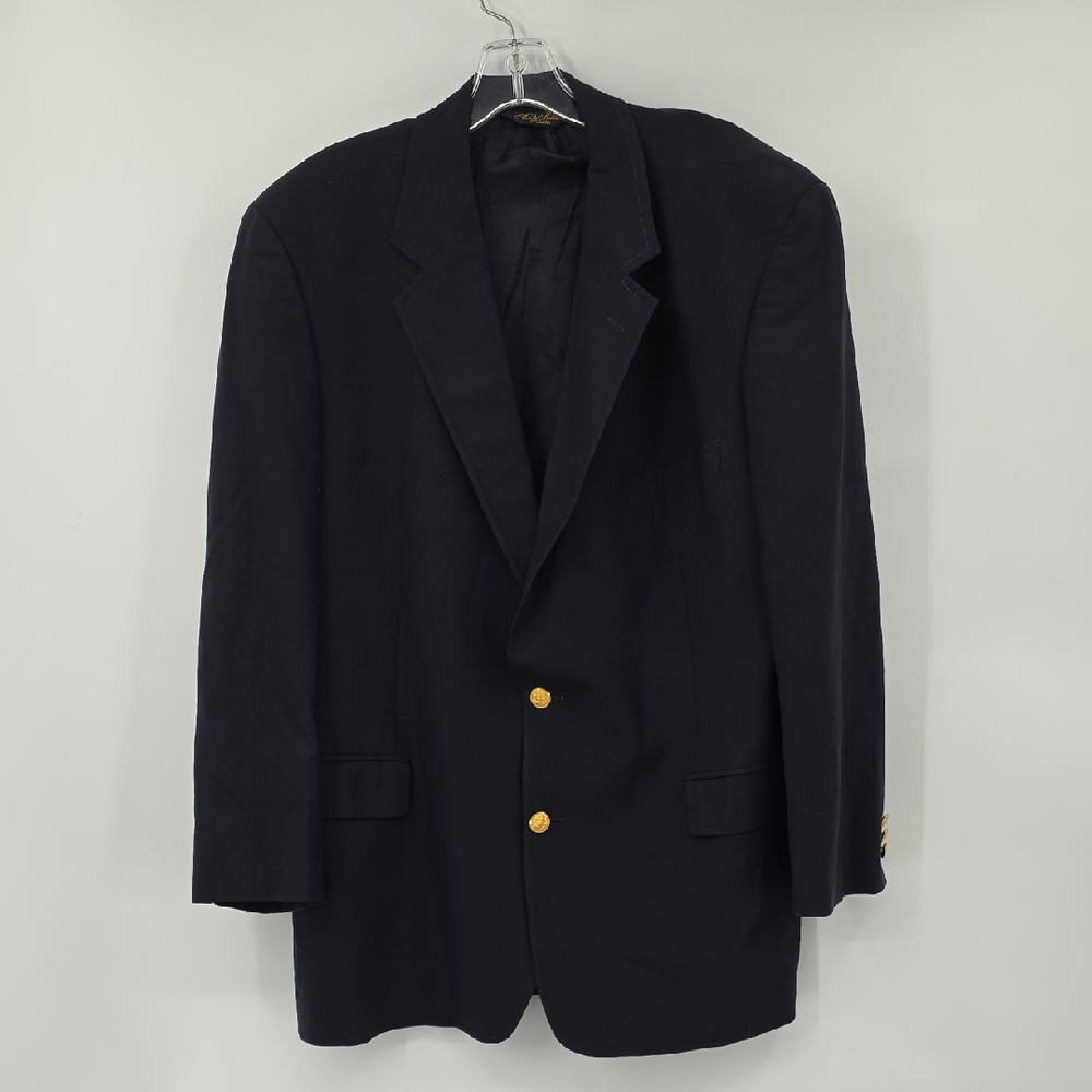 Brooks Brother Npavy Blazer with Gold Buttons Size 46B